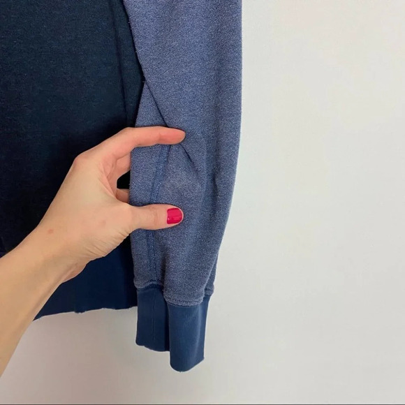 Current Elliott Stadium Sweatshirt Retro Terry Pullover Womens XS Contrast Blue - Picture 12 of 13